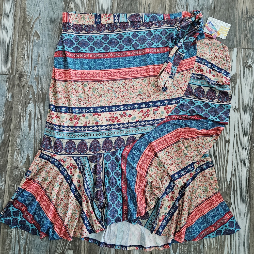New Nwt Lularoe Bella Wrap Skirt 3x 3xl Boho